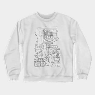 Zigzag Mechanism for Sewing Machine Vintage Patent Hand Drawing Crewneck Sweatshirt